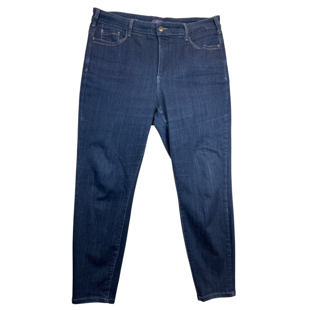 NYDJ Jeans Womens 16 Plus Blue AMI Skinny Leggings Lift Tuck‎